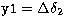 ${\tt y1}=\Delta\delta_2$