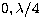 $0, \lambda/4$