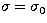 $\sigma=\sigma_{0}$