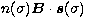 $n(\sigma) \vec{B} \cdot \vec{s}(\sigma)$
