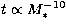 $t \propto 
M_*^{-10}$