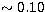 $\sim{0.10}$