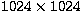 $\rm {1024} \times {1024}$