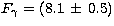 $F_\gamma = (8.1\,\pm\, 0.5)$