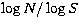 $\log N/\log S$