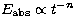 ${E_{\rm abs}}\propto t^{-n}$