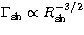 $\Gamma_{\rm sh}\propto R_{\rm sh}^{-3/2}$