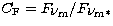 $C_{\rm F}=F_{\mbox{$\nu_{\rm m}$}}/F_{\mbox{$\nu_{\rm m}$}*}$