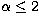 $\alpha\leq 2$