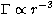 $\Gamma\propto r^{-3}$