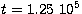 $t=1.25\ 10^5$