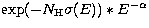 $\exp(- N_{\rm H} \sigma(E)) \ast E^{-\alpha}$