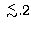 $\ {\raise-.5ex\hbox{$\buildrel<\over\sim$}}\2.2$