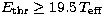 $E_{\rm thr} \ge 19.5 \,T_{\rm eff}$