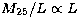 $M_{25}/L\propto L$