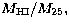 $M_{\rm HI}/M_{25},$