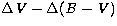 $\Delta {\it V}-\Delta({\it B}-{\it V})$