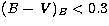 $({\it B}-{\it V})_B<0.3$
