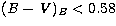 $({\it B}-{\it V})_B<0.58$