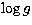 $\log g$