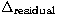 $\Delta_{\rm residual}$
