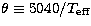 $\theta\equiv 5040/T_{\rm eff}$