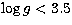$\log g<3.5$