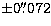 $\pm 0\hbox{$.\!\!^{\prime\prime}$}072$