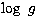 $\log\ g$