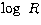 $\log\ R$