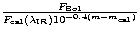 $\frac{F_{\rm Bol}}{F_{\rm cal}(\lambda_{\rm IR})10^{-0.4(m-m_{\rm cal})}}$