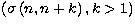$\left( \sigma \left(
n,n+k\right) ,k\gt 1\right) $