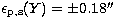 $\epsilon_{\rm p,s}(Y)=\pm0.18\hbox{$^{\prime\prime}$}$