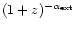 $(1+z)^{-\alpha_{\rm ext}}$