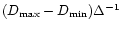 $(D_{\mathrm{max}}-D_{\mathrm{min}}) {\Delta}^{-1}$