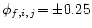 $\phi_{f,i,j}\!=\!\pm 0.25$
