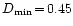 $D_{\mathrm{min}}\!=\!0.45$