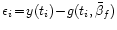$\epsilon_i
\!=\!y(t_i)\!-\!g(t_i,\bar{\beta}_f)$