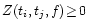 $Z(t_i,t_j,f)\!\geq\!0$