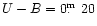 $U-B = 0\hbox{$.\!\!^{\rm m}$ }20$