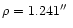 $\rho = 1.241\hbox{$^{\prime\prime}$ }$