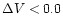 $\Delta V < 0.0$