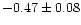 $-0.47 \pm 0.08$