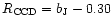 $R_{\rm CCD} = b_{\rm J} - 0.30 $