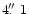 $4\hbox{$.\!\!^{\prime\prime}$ }1$