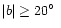 $\vert b\vert \geq 20\hbox{$^\circ$ }$
