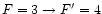 $F=3\rightarrow F'=4$
