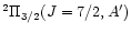$^2\Pi _{3/2}(J=7/2,A')$