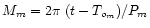 $M_m = 2\pi~(t - T_{o_m})/P_m$