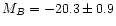 $M_B=-20.3 \pm 0.9$